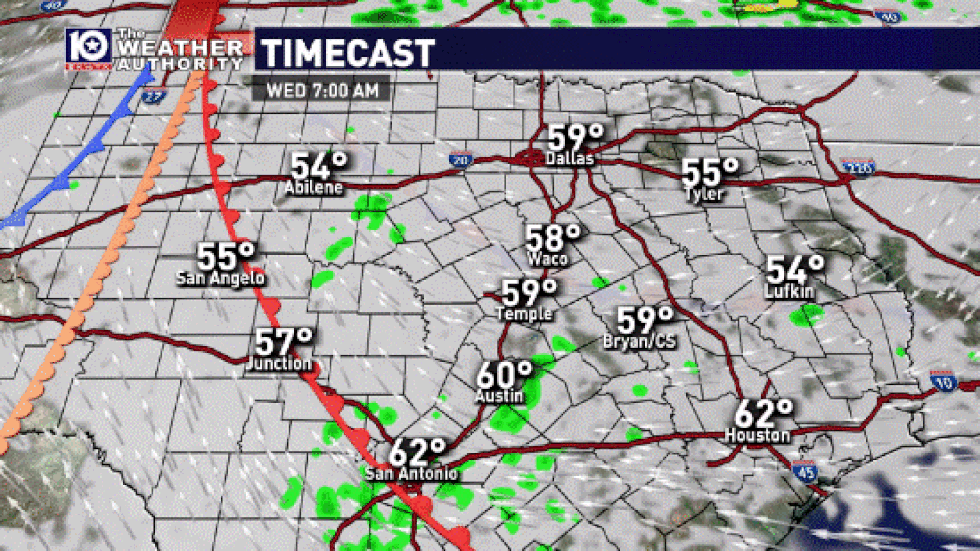 Timecast shows a line of severe thunderstorms and potentially more storms after those raking...