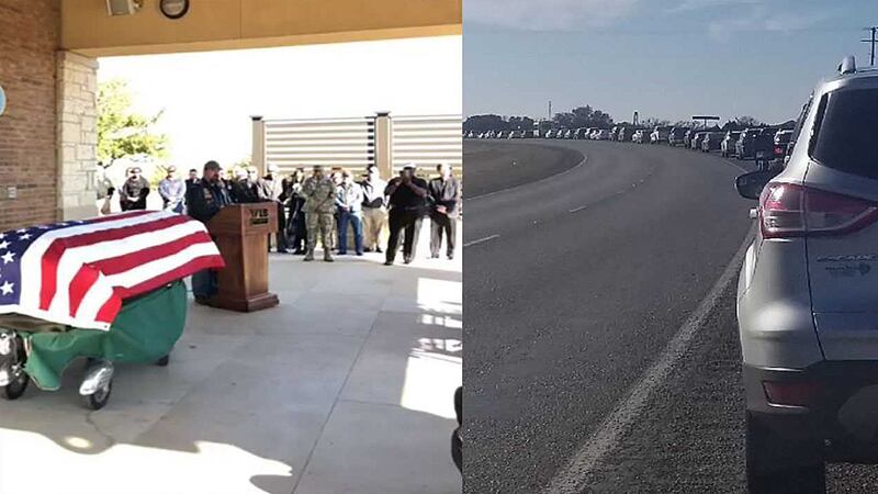 Thousands responded to a social media appeal to the public to attend the service. (Texas...