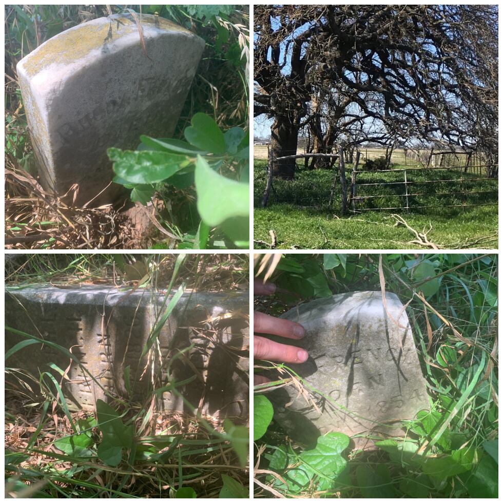 Abandoned French Family Cemetery before restoration