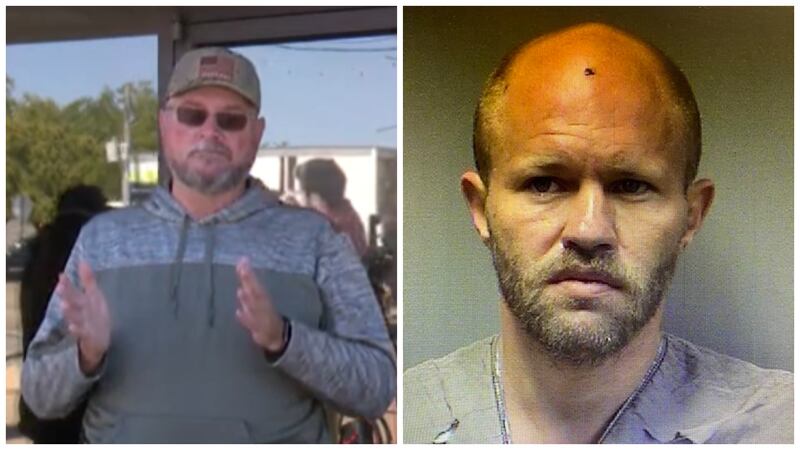 Coryell County Sheriff Scott Williams and fugitive inmate Brandon Hogan.