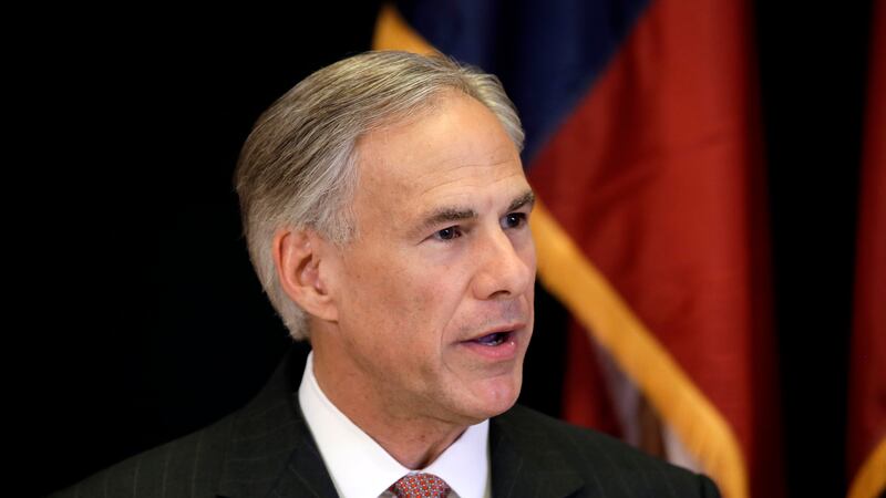 FILE: Texas Attorney General Greg Abbott makes a statement during a news conference, Monday,...