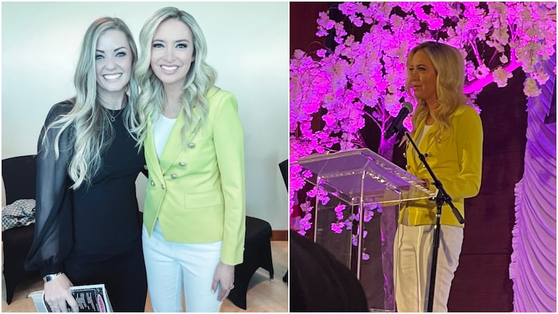 Joanna Mayberry, of Waco, took a photo with Fox News Anchor Kayleigh McEnany, who addressed...