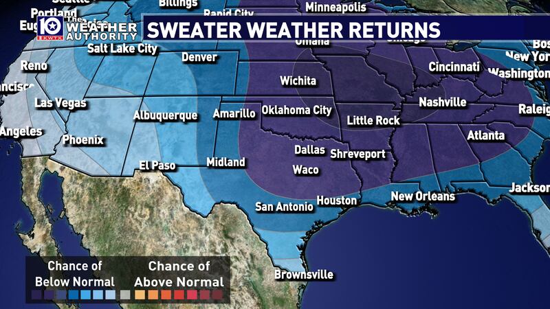 the strongest cold front we've seen this season comes Friday