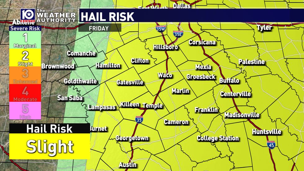All types of severe weather are possible with Friday's storms. There is a concern for large...