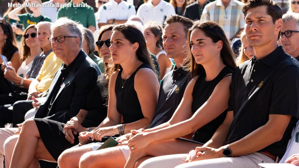 Paula Hurd brought her family and special guest, Bill Gates, to the dedication of new welcome...