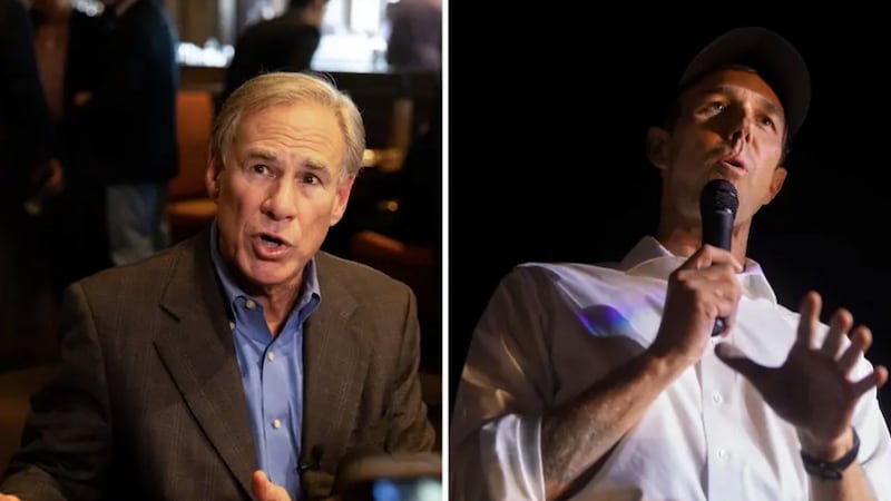 Gov. Greg Abbott, left, and Democratic gubernatorial candidate Beto O’Rourke.