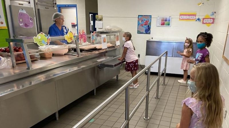 Students at Copperas Cove ISD receive meals during lunch.