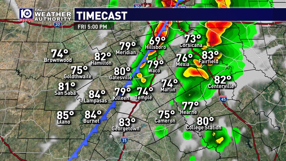 Two separate areas of severe thunderstorms are possible today across Central Texas. The first...