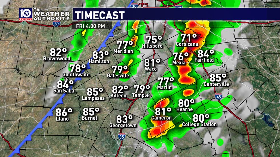 Two separate areas of severe thunderstorms are possible today across Central Texas. The first...
