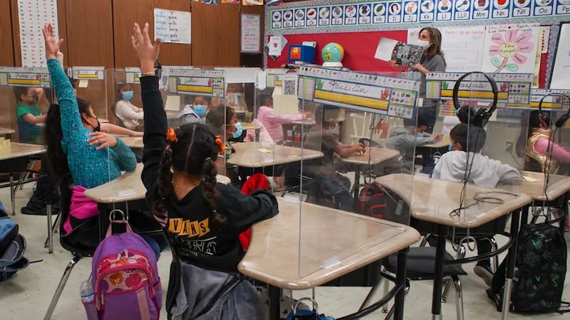 Students learn about Martin Luther King Jr. in Rosa Ramirez's second grade class at Linder...