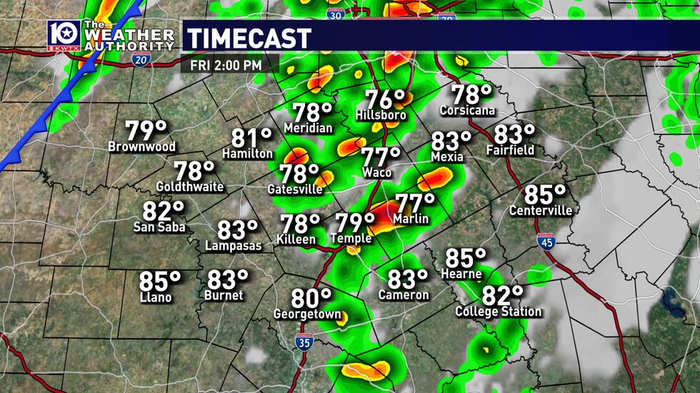 Two separate areas of severe thunderstorms are possible today across Central Texas. The first...