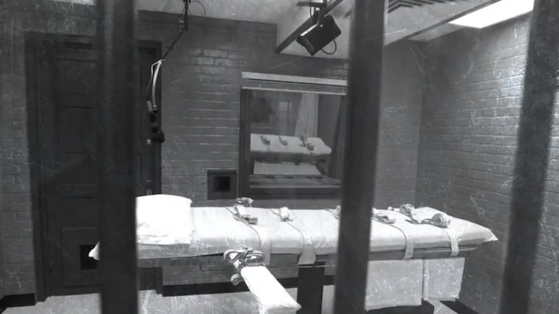 Interior of Death Chamber by Texas Department of Criminal Justice.