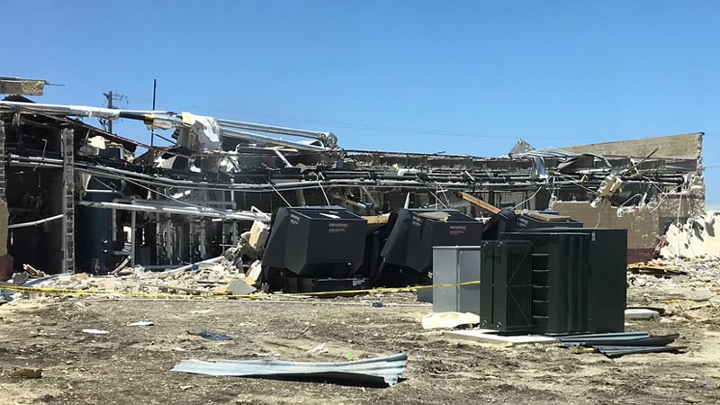 The building in which the explosion occurred. (Photo by John Carroll)