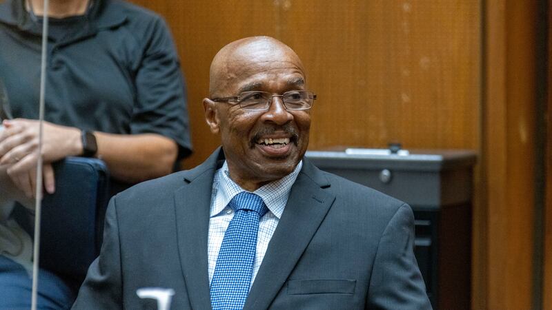 In this photo provided by Cal State LA, Maurice Hastings smiles at a hearing at Los Angeles...