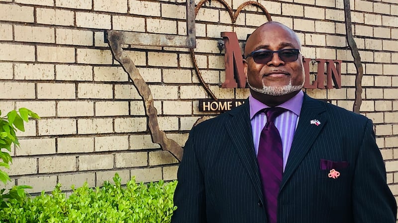 Cedric Davis Sr. outside of Marlin City Hall. (Photo by Rissa Shaw)