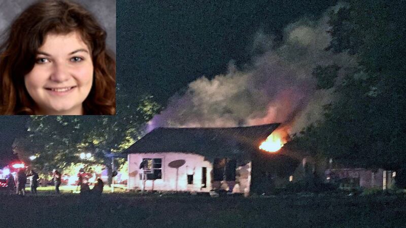 Amy Kelley (inset) survived the fire that claimed her 16-year-old brother's life. (Marlin ISD...