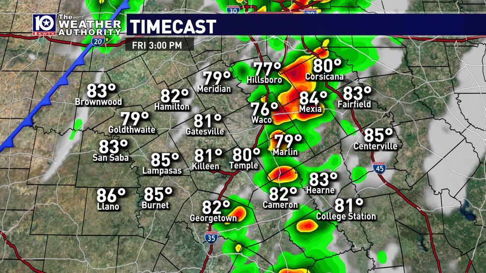 Two separate areas of severe thunderstorms are possible today across Central Texas. The first...