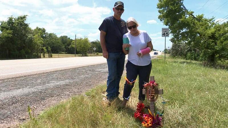 Dale Anthony Tatro’s parents erected a cross to mark the spot where their son was...