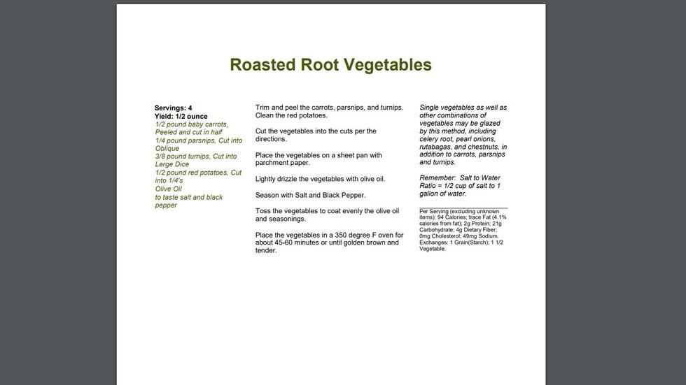 Roasted Root Vegetables