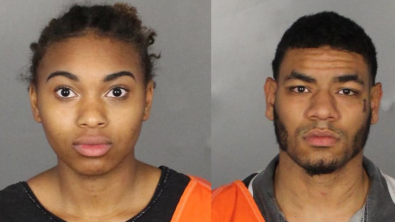 Ashley Leann Hall (left) and Juwan Latrent Lujan. (Jail photos)